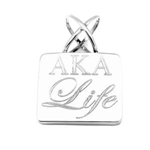 Collier Pendentif AKA Silver Life pour Femme – Design Élégant Inspiré des Sororités – Bijou de Luxe Tendance – Pendentif Classique et Tendance - Product Image 1