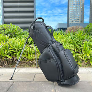 Bolsa de Golf de Piel Sintética Negra en Oferta, con Logotipo Personalizado, Soporte para Bolsa de Golf, Portátil, Bordada, para Hombre - Product Image 2