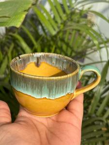 Taza de Té de Cerámica de Inspiración Vintage con Acabado Glaseado en Capas, Asa Resistente y Tecnología de Retención de Calor para un Ambiente Acogedor en la Mesa - Product Image 3