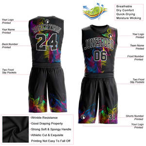 Ensemble d'uniformes de basketball sublimés, maillot et short assortis avec votre nom, numéro et logo d'équipe, idéal pour les clubs, les écoles et les ligues - Product Image 2