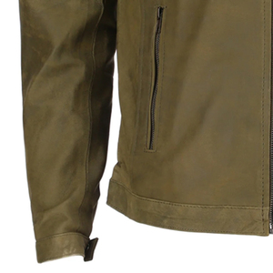 Chaqueta de Invierno Premium 100% Cuero Vacuno para Hombre, con Cierre, Cuello Alto, Alta Calidad, Superventas - Product Image 4