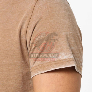 Camiseta de hombre con estampado de algodón 100% de secado rápido, diseño moderno, lavado ácido, cómoda y de corte holgado. - Product Image 6