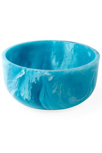 Bol de service bleu en résine écologique poli au design classique pour dîner et fêtes – Meilleurs prix - Product Image 5