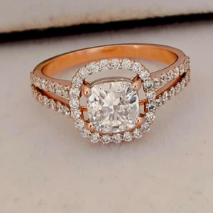 Anillo de diamante cultivado en laboratorio personalizado, oro de 14k, corte esmeralda natural, diamante redondo de lujo oscuro para hombre, joyería RIZTA JEWELS, color D,E - Product Image 2