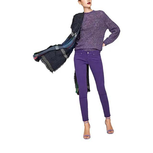 Jeans droits respirants pour femmes, nouveau modèle, vente en gros, personnalisables en couleur et poches, coupe classique, 100% coton denim - Product Image 3