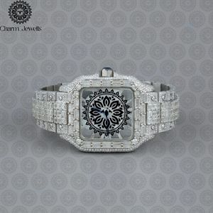 Reloj de Lujo para Hombre Charm Jewells, Acero Inoxidable, Esfera de 40 mm, Bisel con Diamantes, Movimiento Mecánico Analógico, Fecha Automática, Resistente al Agua 10 Bar - Product Image 1