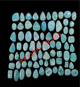 Cabochon en pierre précieuse naturelle LARIMAR en vrac, cristal en forme de mélange poli de toutes tailles pour la fabrication de pendentifs de bijoux - Product Image 2