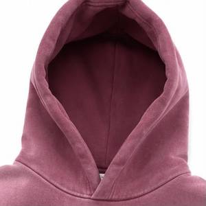 เสื้อฮู้ดดี้โอเวอร์ไซส์ผู้ชาย สีพื้น มีกระเป๋า ดีไซน์สตรีทแวร์ สำหรับฤดูใบไม้ร่วง ผ้าฝ้าย 100% เฟรนช์เทอร์รี่ แขนยาวแบบปกติ - Product Image 4