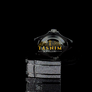 Montre à quartz pour homme de haute qualité, style sport et affaires, avec saphir blanc rose et diamants, verre de 41 mm, acier inoxydable plaqué or - Product Image 4