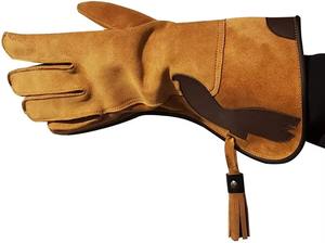 Gants de fauconnerie en daim imperméables avec poignées pour la chasse en extérieur et la capture d'animaux – Personnalisables - Product Image 4