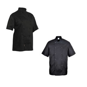 Veste de Chef Unisexe en Coton, Double Boutonnage, Manches Longues ou Courtes, Anti-Bactérienne, Uniforme de Cuisine Professionnel, Ensemble avec Toque de Chef - Product Image 6