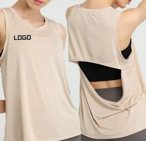 Blusa Deportiva Holgada sin Mangas para Fitness, Chaleco Deportivo Informal, Top de Punto de Secado Rápido para Yoga, Entrenamiento, Running y Deportes - Product Image 3