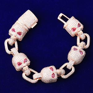 Hip Hop Jewelry Diamond Big Size Miami Cuban Link Chain <b>Bracelet</b> Fashion 925 <b>Silver</b> VVS Clarity Moissanite Diamond <b>Bracelet</b> - Product Image 3