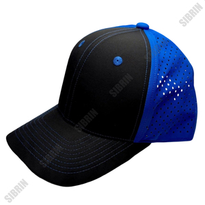 SIBRIN <b>Black</b> Blue Laser Perforated Sports <b>Cap</b> Curved Brim Running Hat Dry Fit Athletic Tennis Golf Headwear Adjustable - Product Image 1