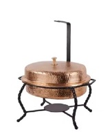 Plat à chafing dish traditionnel en acier inoxydable de haute qualité, ensemble chauffe-plats de buffet plaqué or, design classique pour 4 personnes, élégant