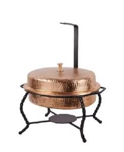 Plat de service professionnel en acier inoxydable de haute qualité, chauffe-plats de buffet, ensemble avec support, finition plaqué or, designs élégants CD-6, compatible congélateur - Product Image 6