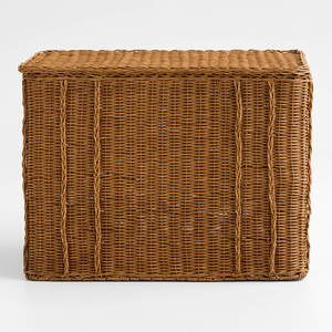 Sturdy Rattan <b>Storage</b> <b>Basket</b> With Lid Handwoven Organizer <b>Basket</b> <b>Large</b> <b>Storage</b> <b>Basket</b> For Laundry <b>Storage</b> And Home Organization - Product Image 2