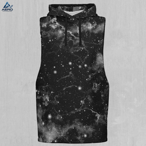 Sudadera con Capucha para Hombre con Estampado de Galaxia Cósmica, Servicio OEM ODM de la Más Alta Calidad 2026, Negra, Transpirable, Suave al Tacto, Sin Mangas, con Diseño Personalizado - Product Image 5