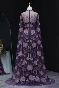 Nouvelle Arrivée Robe de Soirée Sirène de Luxe Faite à la Main avec Broderie de Coquillages et Paillettes, Élégante Robe de Soirée à Manches Longues pour Boutique - Product Image 2