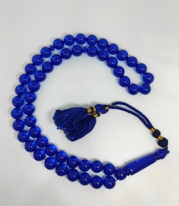 Collier de prière islamique en pierre orange ronde, Tasbih Misbaha, chapelet avec pompon rouge JAMEEL & SONS INTERNATIONAL JSI-222 - Product Image 4