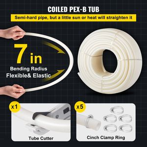 Tubería PEX B Blanca de 1 Pulgada x 500 Pies, Sin Barrera de Oxígeno, Flexible, para Agua, Drenaje de RV, Manguera de Plomería, Tuberías y Mangueras de Plástico - Product Image 4