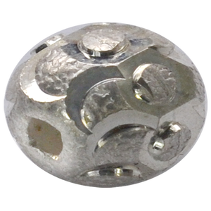 Perles découpées au laser en argent sterling 8 mm, perles en argent 925 découpées au laser, composants et accessoires de bijouterie, perles découpées au laser en argent sterling brillant - Product Image 1