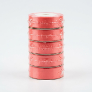 Cinta de Satén Rosa Coral de 25mm, de una Sola Cara, OEM, 5 Rollos x 8 Metros, para Fondos de Boda, Guirnaldas de Globos, Arcos Florales, Venta al por Mayor - Product Image 3