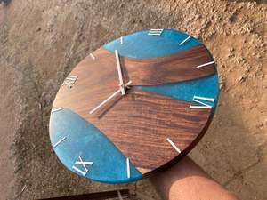 Quality Wooden Resin Epoxy Wall <b>Clock</b> Hand Crafted Wooden Resin Epoxy Wall <b>Clock</b> Wholes - Product Image 4