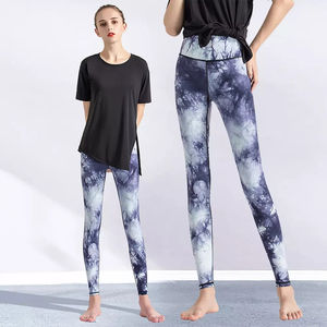 Leggings Deportivos OEM Personalizados con Efecto Tie-Dye Sin Costuras para Mujer, Control de Abdomen, Pantalones Deportivos - Product Image 3