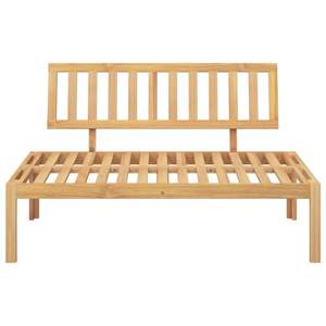 Canapé d'extérieur en bois d'acacia massif, canapé central naturel - Product Image 3