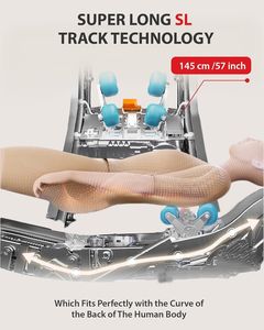 Fauteuil de massage corps entier zéro gravité avec chaleur, rouleaux de massage pour pieds, airbags pour épaules, bras, mollets, rouleaux de massage, Bluetooth - Product Image 6