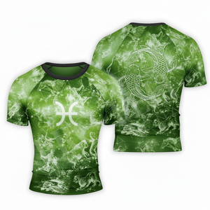 <b>UV</b> Protection Custom Printed Logo Design Compression Rash Guard Shirt Short Sleeve Sports Fitness Surfing <b>Swimwear</b> Custom Top - Product Image 3
