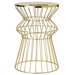 Magnifique table de salon pour la maison, l'hôtel, le restaurant, table d'appoint, design moderne plaqué or, métal - Product Image 5