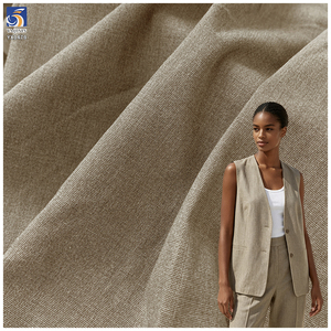 Tissu extensible YX1479 280g/m² en polyester, rayonne, lyocell et lin pour costumes, blazers, pantalons et vêtements d'été pour femmes - Product Image 1