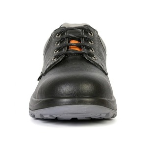 Chaussures de sécurité pour hommes, chaussures de travail en cuir noir, embout en acier, antidérapantes, légères, protectrices, pour l'extérieur, usage quotidien - Product Image 5