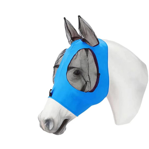 Máscara de malla personalizada para caballo sin orejas, cubrecabeza elástico, ¡gran oferta! - Product Image 4