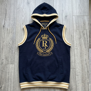 Chaleco con Capucha sin Mangas para Hombre Regal 3, Bordado, 100% Algodón, Felpa Francesa, Sudadera sin Mangas, Ropa de Otoño, Tops con Capucha para Gimnasio - Product Image 1