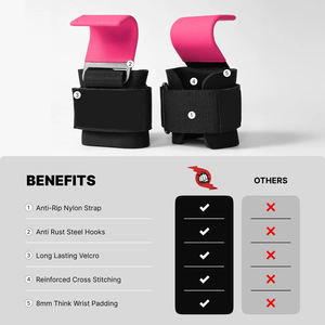 Crochets de musculation en néoprène de haute qualité, souples et robustes - Les meilleurs crochets de musculation pour l'entraînement en salle de sport, vente en gros - Product Image 4