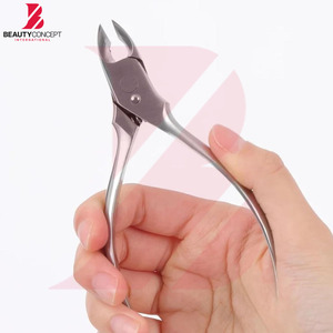 <b>Top</b> Trendy Product Custom Logo Professional Stainless Steel Cuticle Nipper Anti-Slip Handle High Precision Nail Manicure Tool - Product Image 2