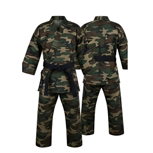 High Stretch Fit Camouflage Print Karate Uniform Sets Durable Camouflage Printing Karate Gi Martial Arts Training Judi Uniforms - Product Image 5