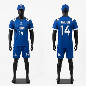 Uniforme de football en polyester interlock 160 GSM, vert, blanc, noir, avec panneaux graphiques, logo personnalisé, OEM - Product Image 3