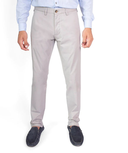 Pantalones Chinos de Algodón Gris Claro para Hombre, Corte Recto, Cintura Media, Estilo Casual de Verano, Cierre de Botones, Frente Plano, Tela Oxford - Product Image 2