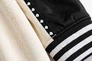 Ensemble de survêtement personnalisé pour homme, deux pièces, avec fermeture éclair intégrale, de haute qualité, vierge, pour l'échauffement et le jogging, avec bordure rayée, vêtements de sport - Product Image 3