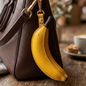 Logo et emballage personnalisés, accessoire fruité mignon bicolore 3D pour promotion de cadeaux, porte-clés banane - Product Image 4