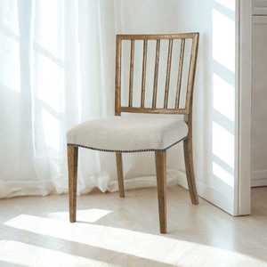 Chaise de salle à manger moderne du milieu du siècle, en tissu rembourré, pour usage domestique - Product Image 5