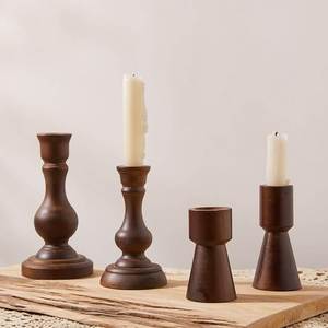 Eco Friendly Wooden <b>Tea</b> <b>Light</b> Holder Handmade Vintage Candle Stand For Anniversary Party And Festive Home Decoration - Product Image 1