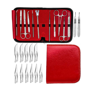Juego de Instrumentos Quirúrgicos de Acero Inoxidable, 25 Piezas, Kit de Herramientas de Disección para Estudiantes de Cirugía General, Práctica de Laboratorio - Product Image 1