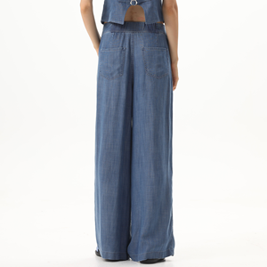 Women Wide Leg Pants <b>High</b> <b>Waist</b> Baggy Loose Fit Casual Fashion Trousers Wholesale - Product Image 2
