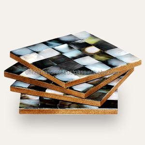 Sous-verre à thé 100% fait à la main, pour ustensiles de maison et de bureau, incrustation d'os, meilleur couleur bleue - Product Image 2