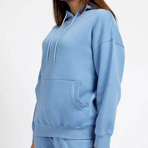 Sudadera larga informal de algodón para mujer, con capucha, bordada, con cremallera, efecto lavado, color personalizado, cuello con capucha - Product Image 6